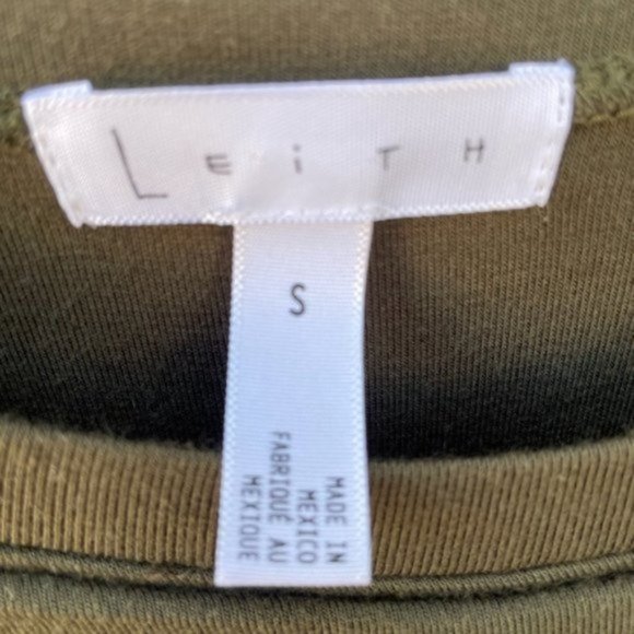 Leith-Nordstrom Olive Green Scoop Neck Bodycon Sleeveless Midi Dress Size S - Picture 4 of 8